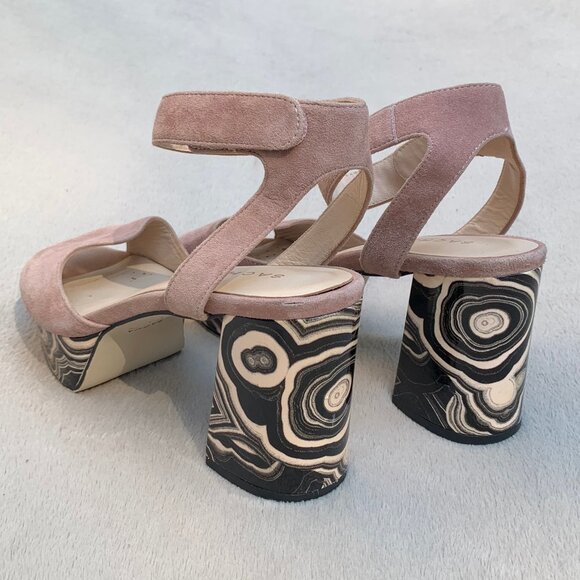 Sacha London Genuine Suede Platform Heel Sandals Sz 7.5 - Picture 7 of 16